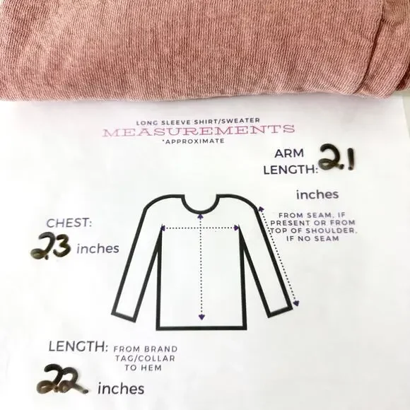 Alex Mill Womens Pocket Pullover Top Size XL Cotton Comfy Casual Boxy Fit Pink - Picture 5 of 5